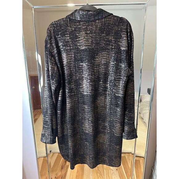 Joseph Ribkoff: Sequined Button Down Tunic - Picture 2 of 7